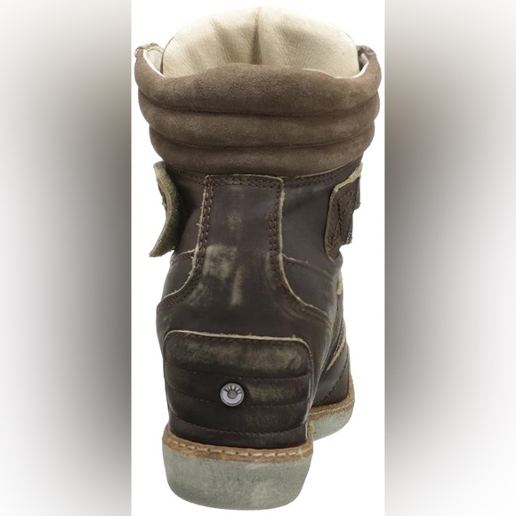 Diesel Turn Around Carabas Wedge Sneaker Soft Black Gray Leather 7.5 - Picture 13 of 13